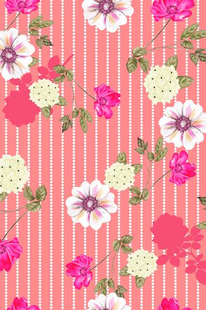 水彩印花花型图片