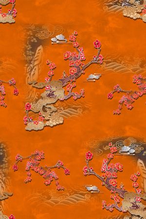 梅花印花花型图片