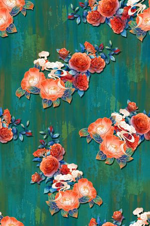 香云纱印花花型图片