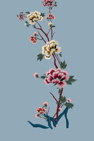 女装定位花印花花型图片