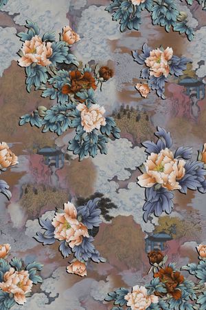 香云纱印花花型图片