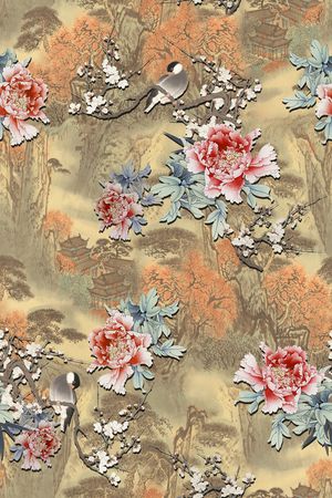 香云纱印花花型图片