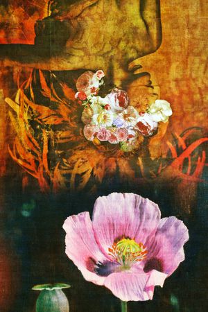 女装定位花印花花型图片
