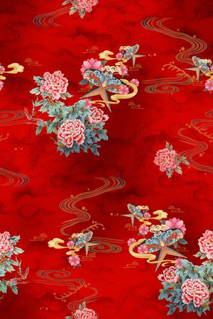 香云纱印花花型图片