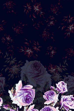 绿植树叶印花花型图片