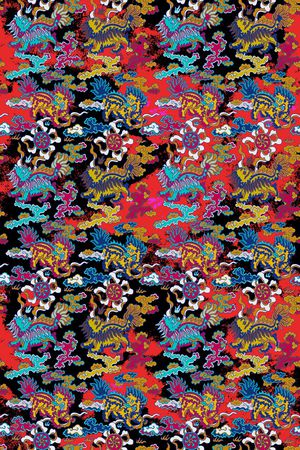 几何印花花型图片