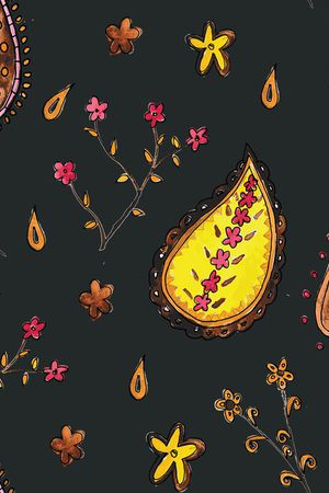 复古印花花型图片