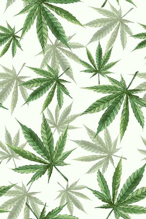 绿植树叶印花花型图片