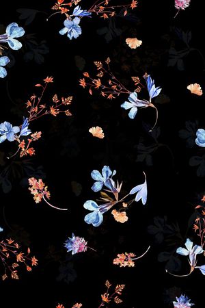 水彩印花花型图片