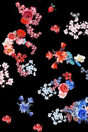 花卉印花花型图片