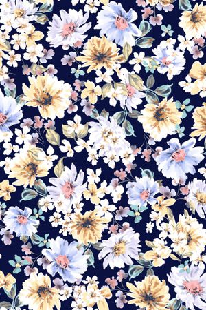 小碎花印花花型图片
