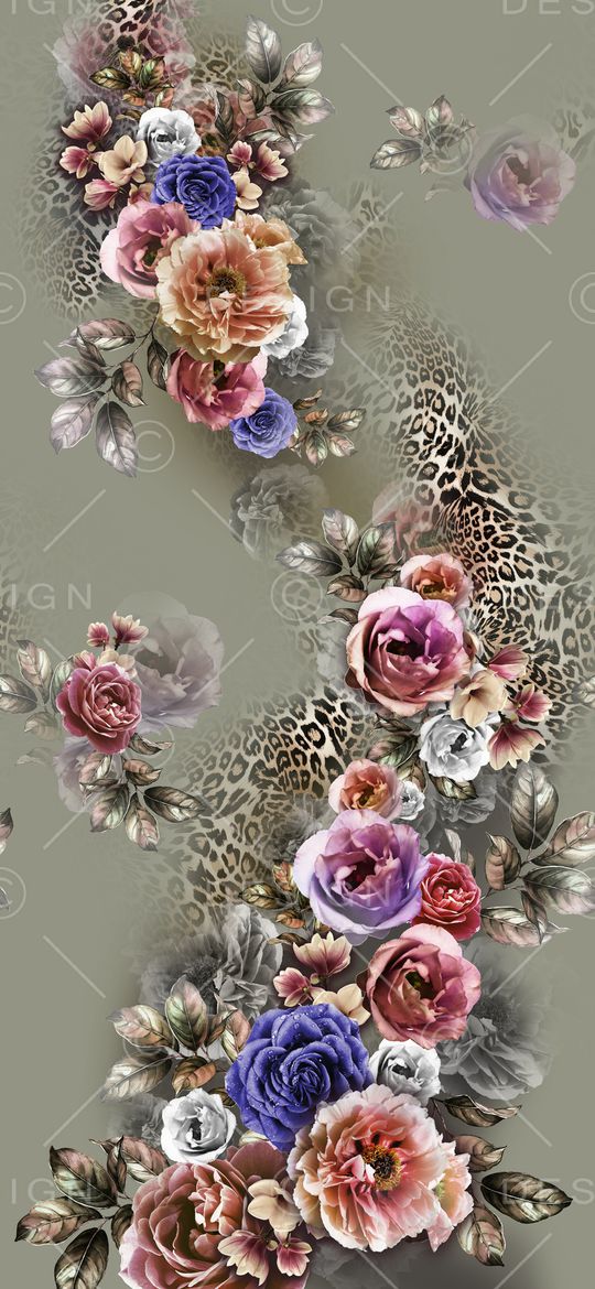 豹纹印花花型图片