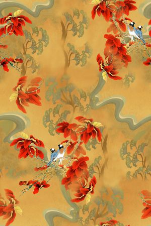 香云纱印花花型图片