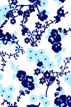 连衣裙印花花型图片