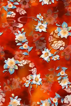 香云纱印花花型图片