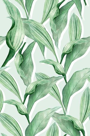 绿植树叶印花花型图片