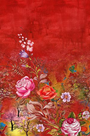 定位花印花花型图片