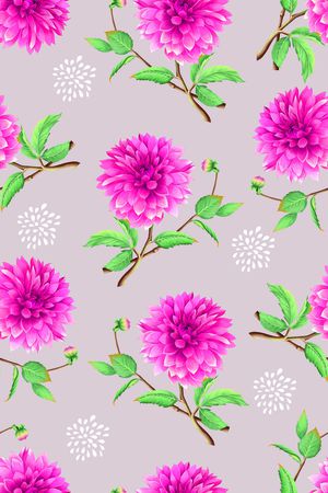民族花卉印花花型图片
