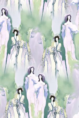 水彩印花花型图片