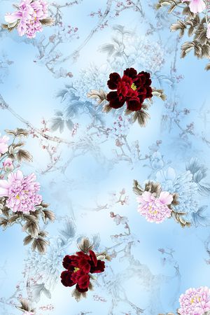梅花印花花型图片