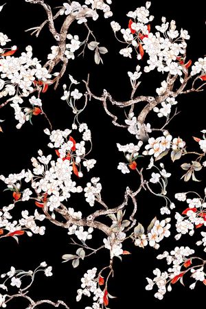 花鸟印花花型图片