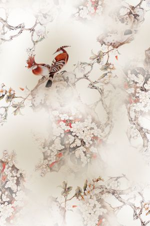 花鸟印花花型图片