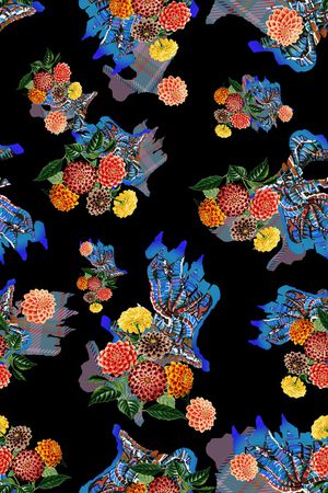 数码花型印花花型图片