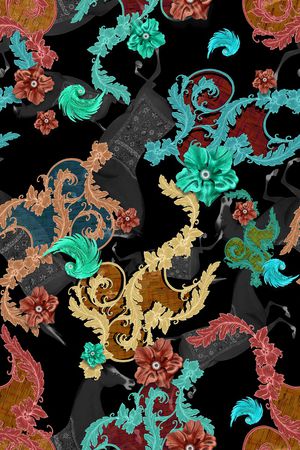 数码花型印花花型图片
