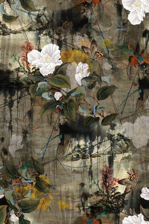 花鸟印花花型图片