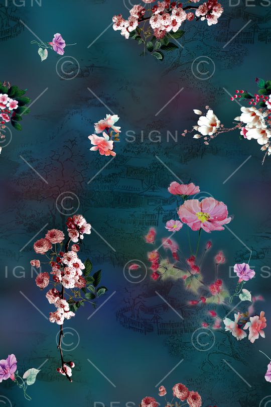 香云纱印花花型图片