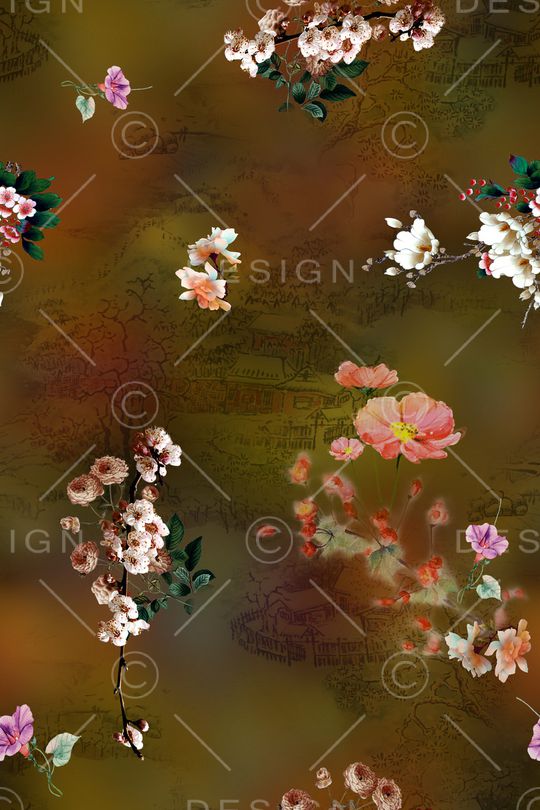 香云纱印花花型图片