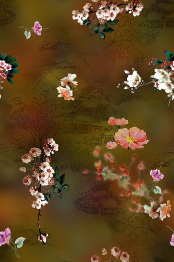 香云纱印花花型图片