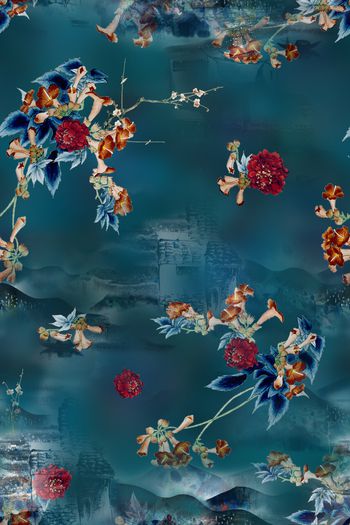 香云纱印花花型图片
