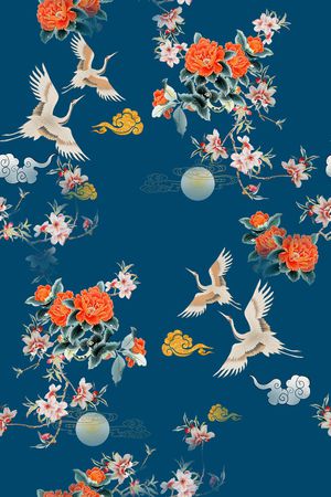 茶花印花花型图片
