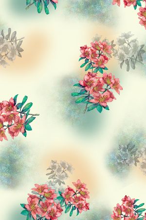 旗袍印花花型图片