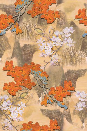 中国风印花花型图片