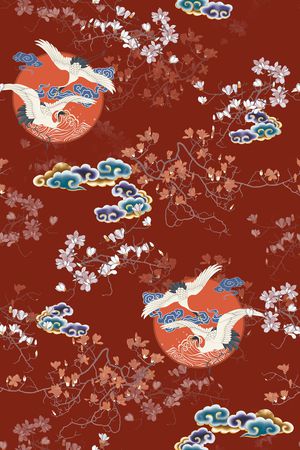 真丝印花花型图片