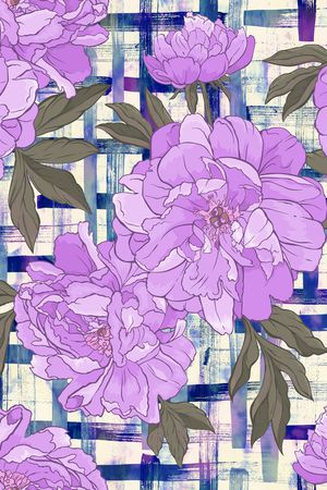绿植树叶印花花型图片