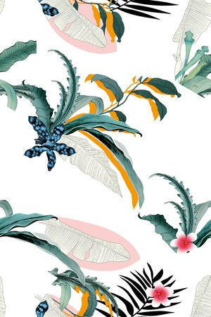 棕榈树印花花型图片