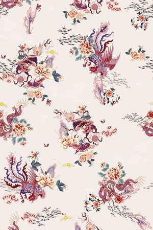 中国风印花花型图片
