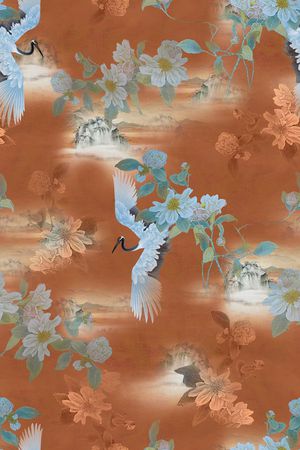 中国风印花花型图片