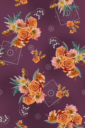 纸印花印花花型图片