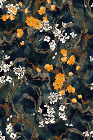 梅花印花花型图片