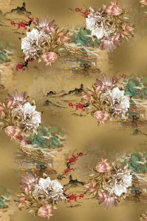 花卉印花花型图片
