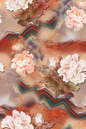 中国风印花花型图片