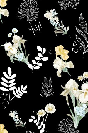 定位花印花花型图片