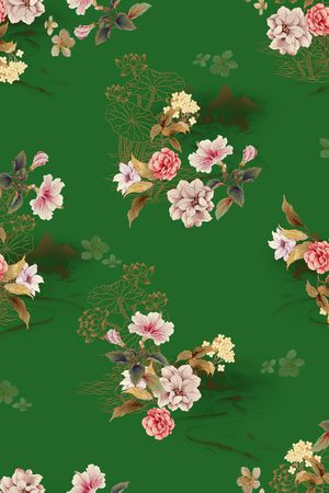 香云纱印花花型图片