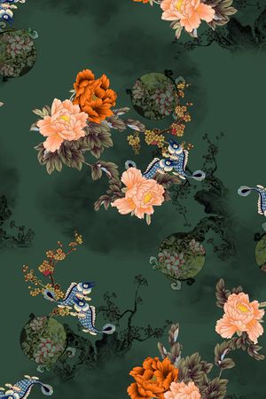香云纱印花花型图片