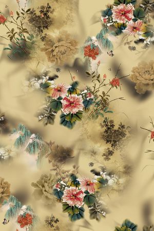 香云纱印花花型图片
