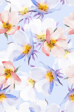 绿植树叶印花花型图片
